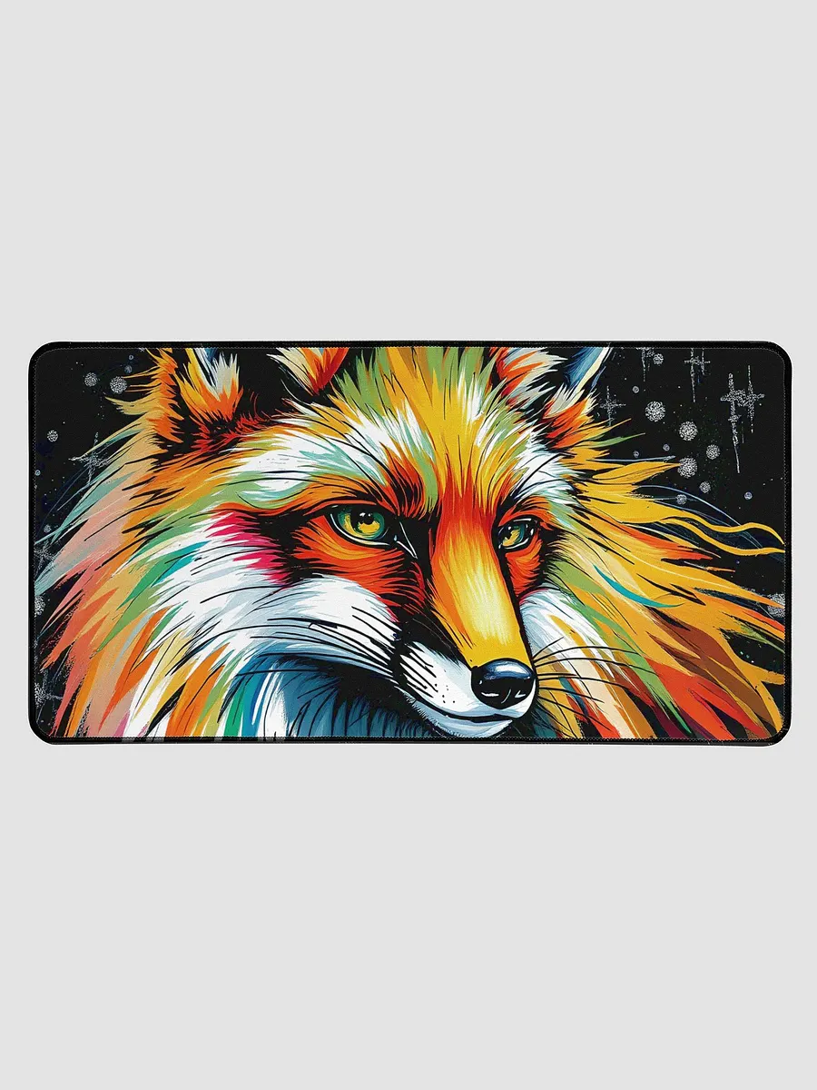 fluffy fox Desk Mat product image (1)