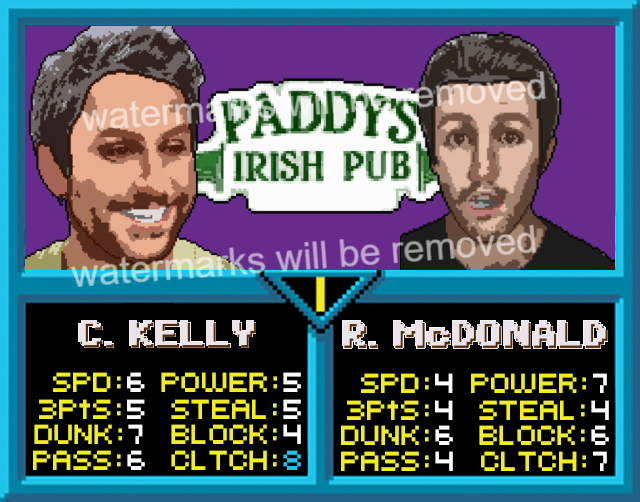 NBA Jam Digital Custom Pop Art / TV / Always Sunny / Paddy's product image (1)