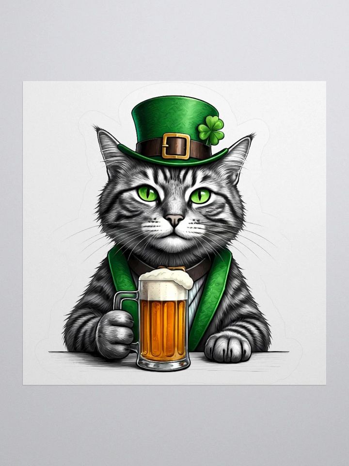 St. Patrick's Day Cat Sticker product image (2)