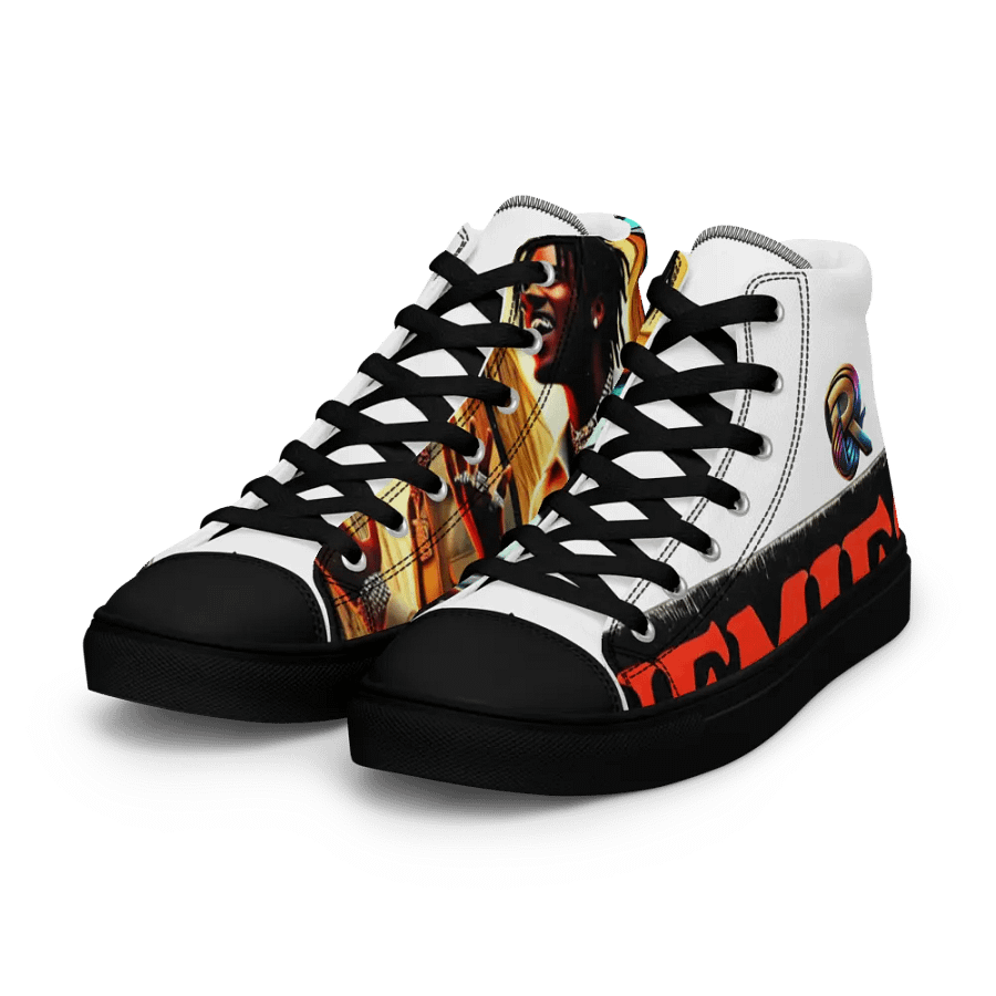 Retro Enemies High Top Canvas Shoes product image (5)