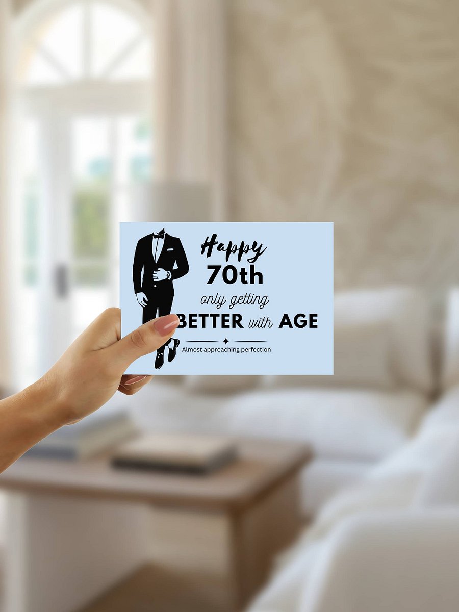 Happy 70th Birthday Man in a Tuxedo Card product image (2)