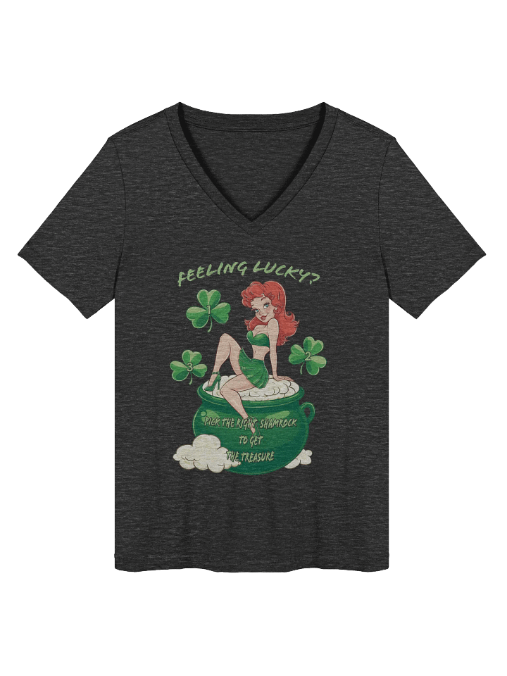 Feeling Lucky St. Paddy's Day Game V Neck Women's Tee product image (1)