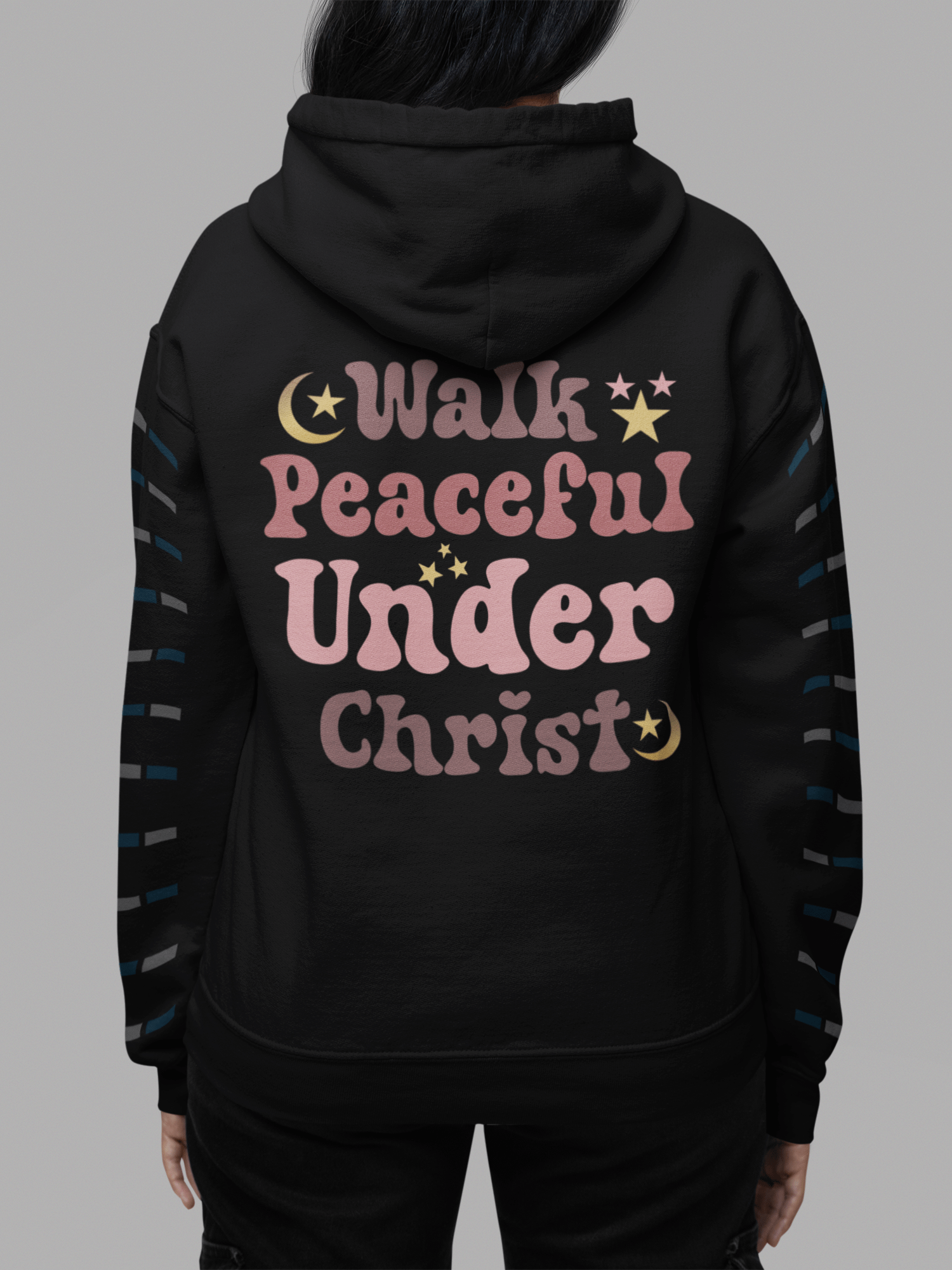 Walk Peaceful Under Christ Gildan Hoodie - Back product image (1)