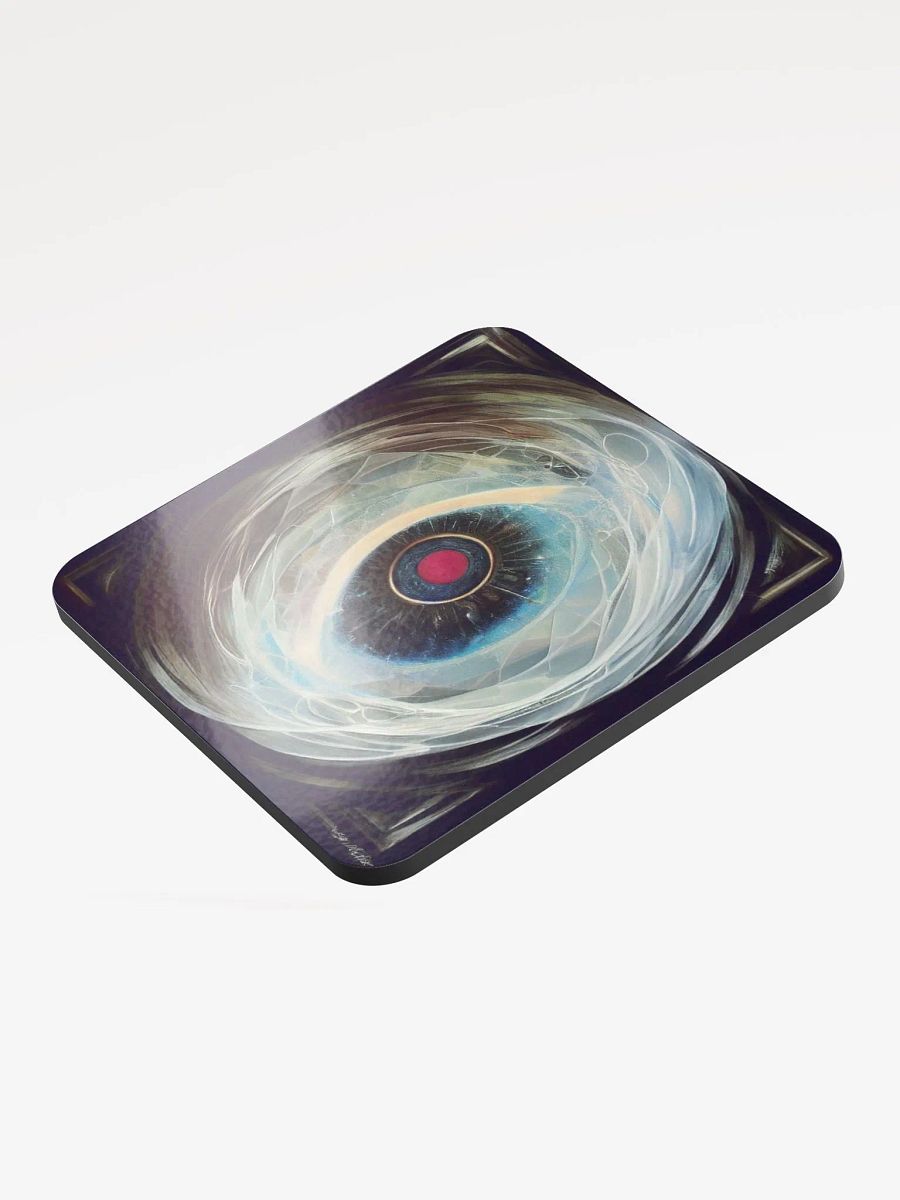 Cosmic Eye Glossed Cork Coaster product image (3)
