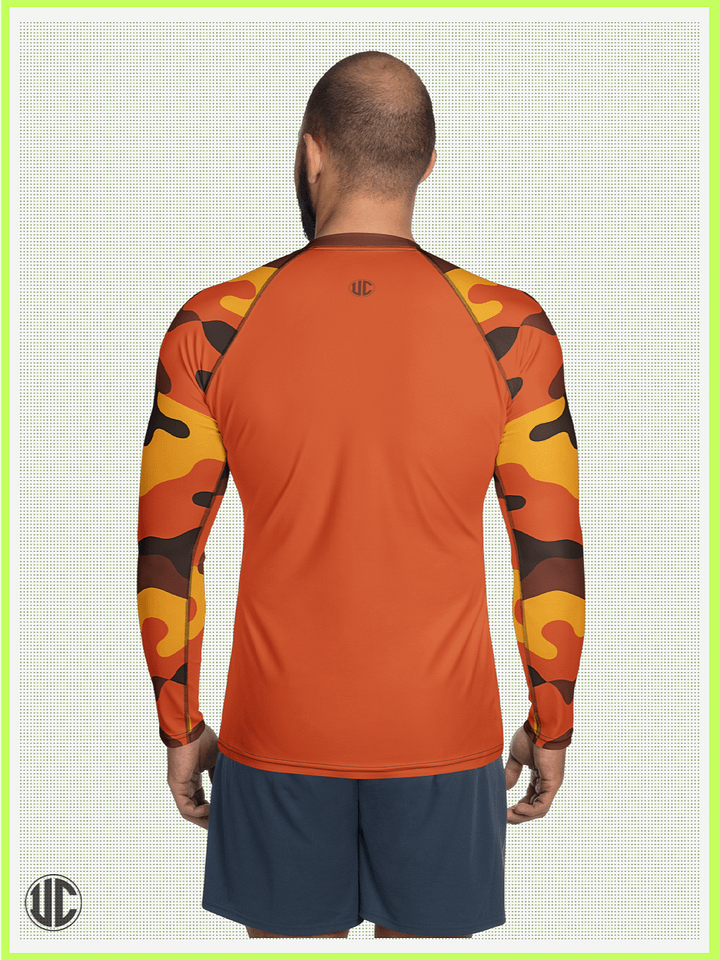 Savage Sunset Orange Camo – Men’s Rash Guard product image (2)