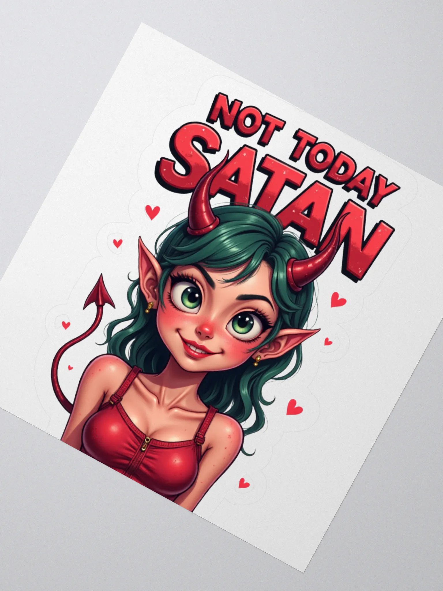 Rebellious Devil Kiss Cut Stickers product image (6)