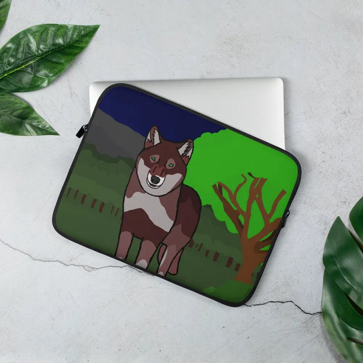 Wolf in Forest Laptop Case product image (3)