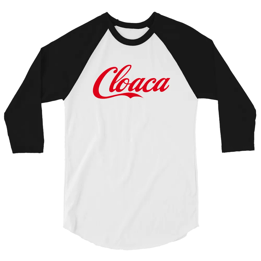 Cloaca Cola raglan (red text) product image (42)