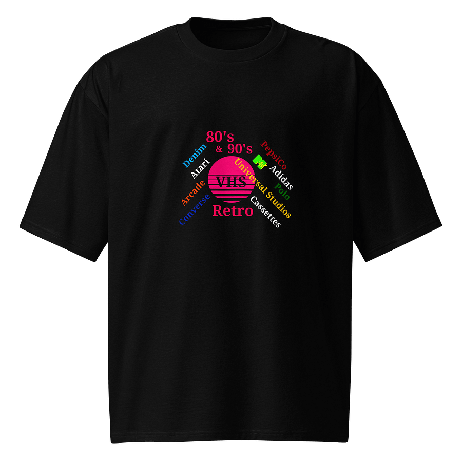 Retro VHS Collage Oversized Tee product image (1)