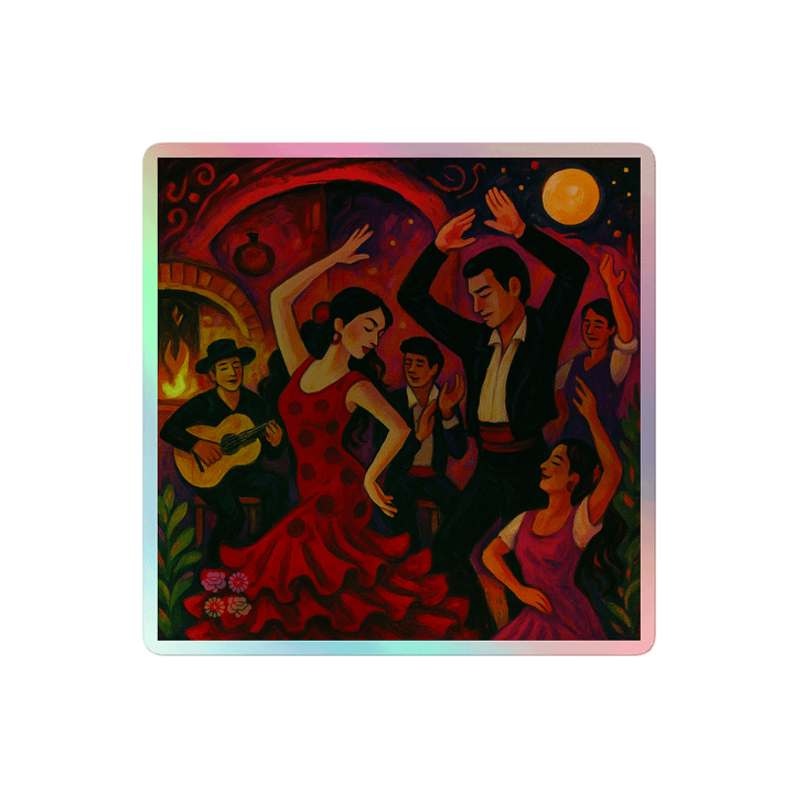 Track 1 – Fiesta en el Corazón | Holographic Sticker product image (2)