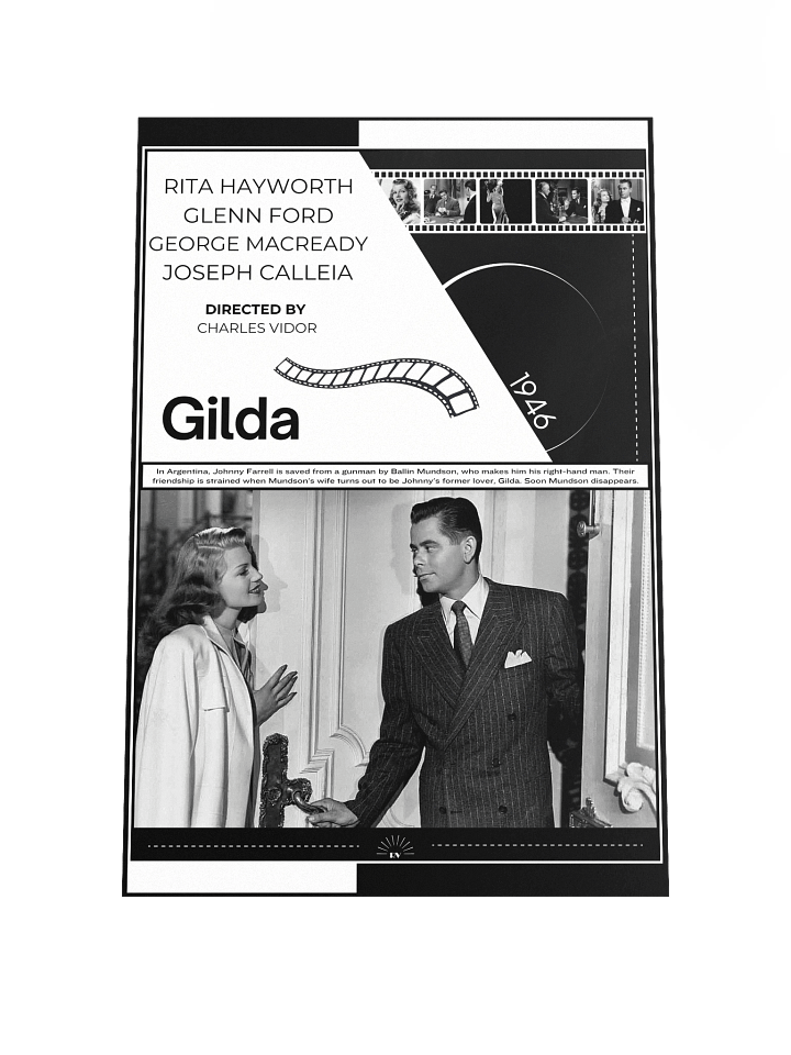 Gilda with Rita Hayworth and Glenn Ford 1946 | Movie Poster | 12x18 Wall Art product image (1)