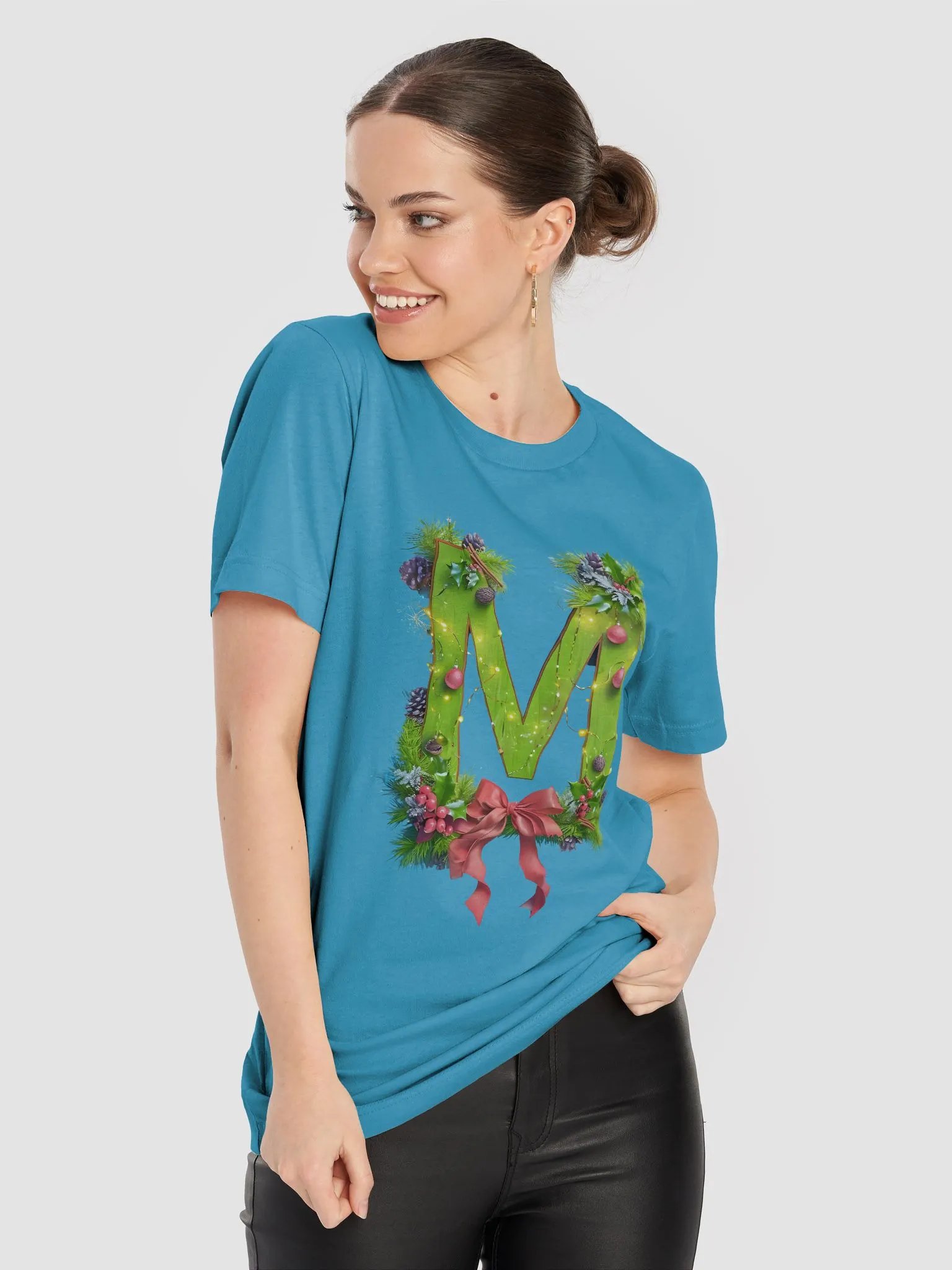 Festive Woodland Letter M T-Shirt product image (7)