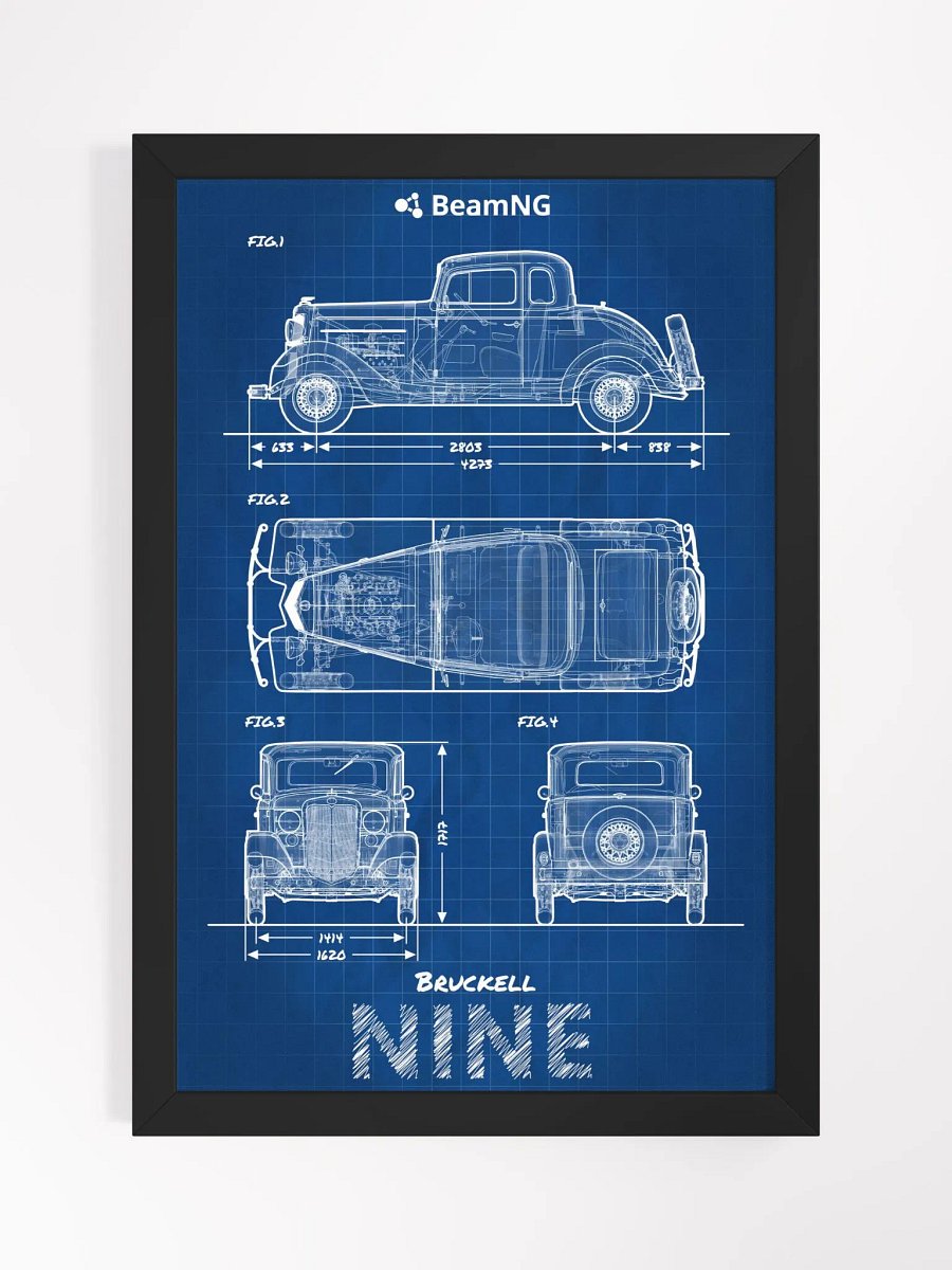 Framed Poster: Bruckell Nine Blueprint product image (1)