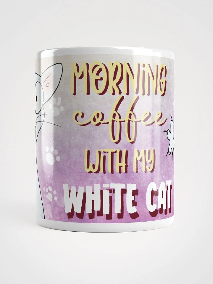 Morning Coffee with My White Cat Mug product image (2)