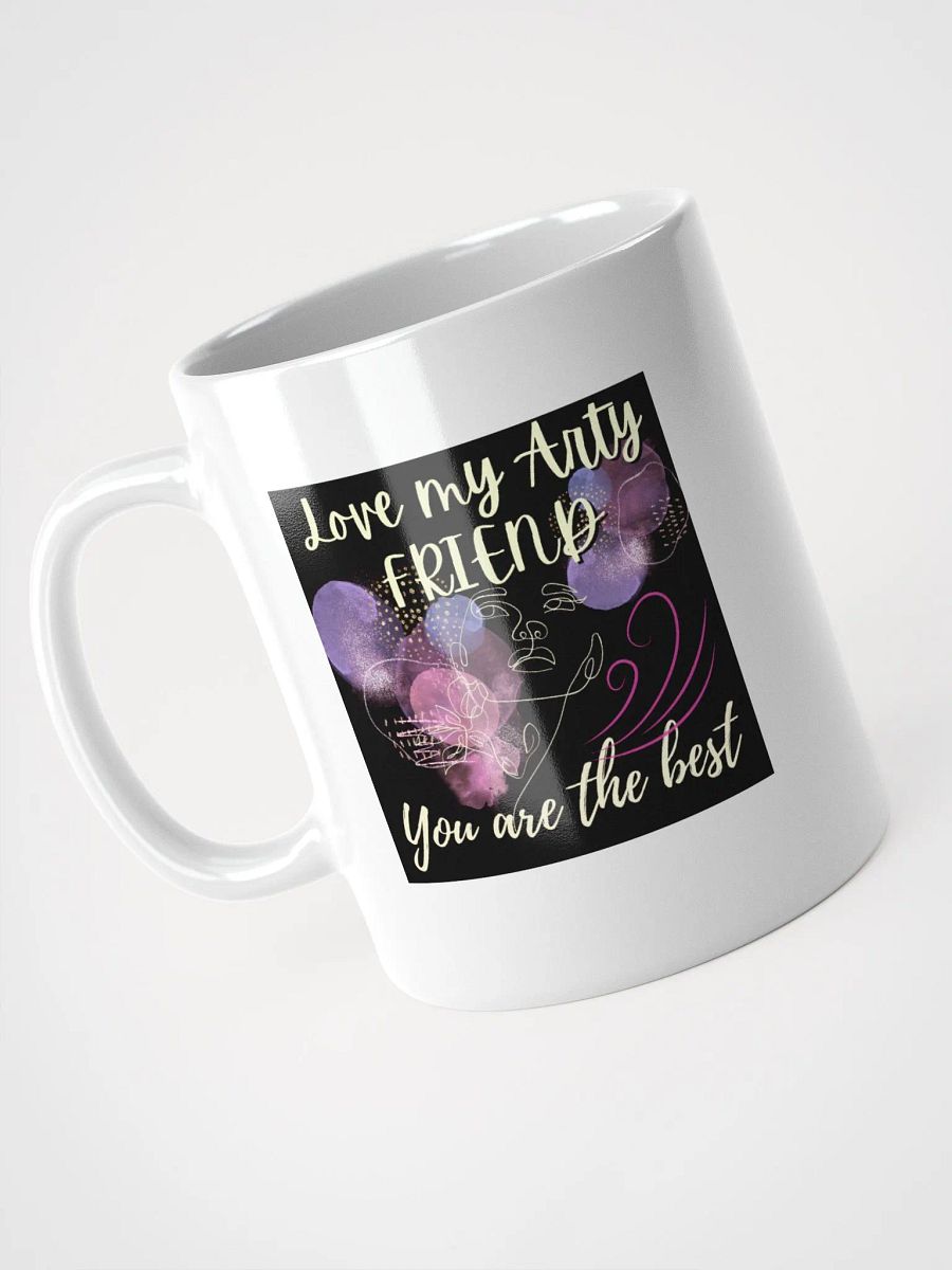colorful mug for the artist. 'Love my Arty friend' Perfect gift for colleague, friend who loves arty things product image (9)