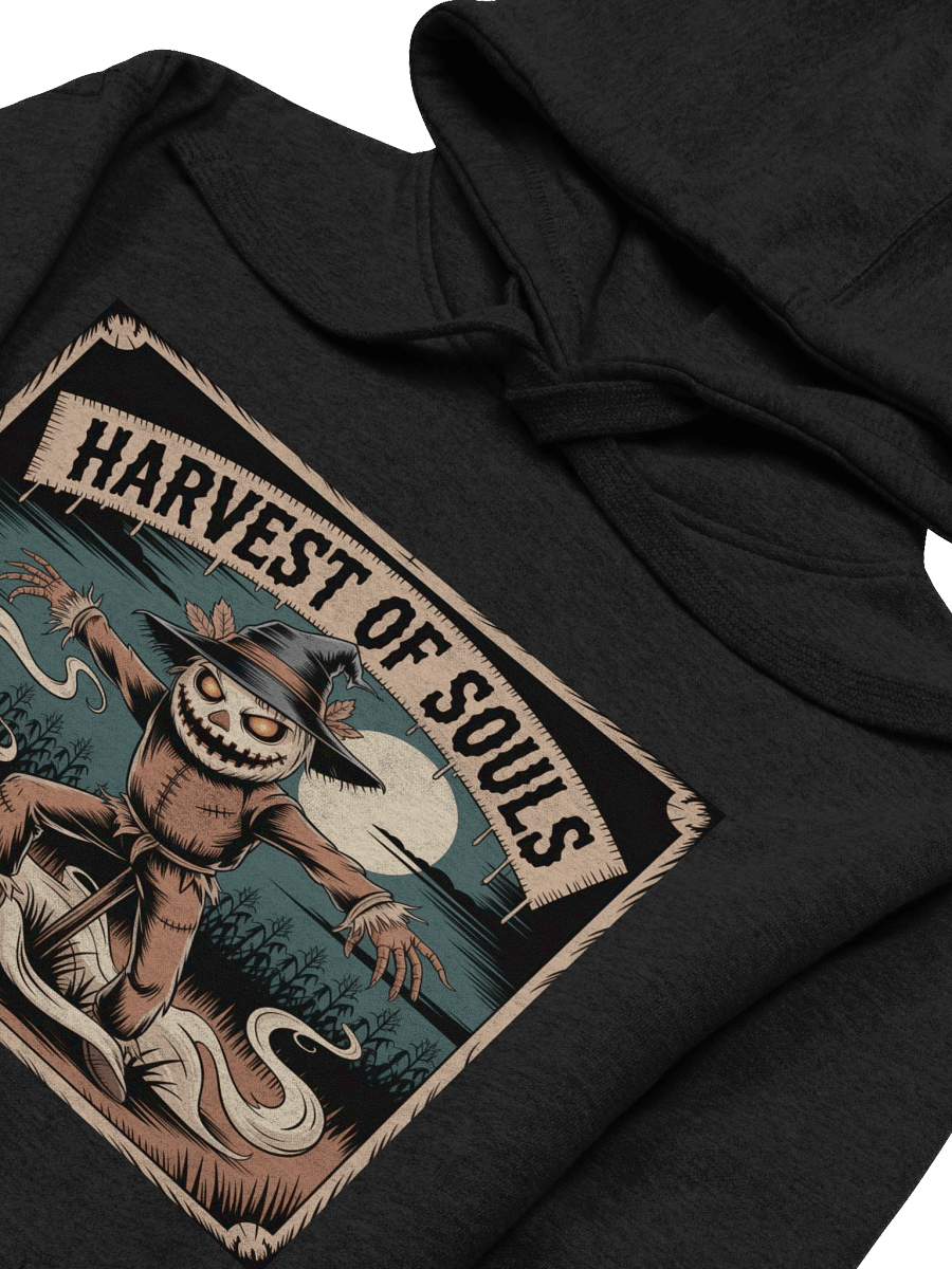 Harvest of Souls Unisex Premium Hoodie - Exclusive Scarecrow Pumpkin Design in Vintage Gothic Horror Style product image (33)