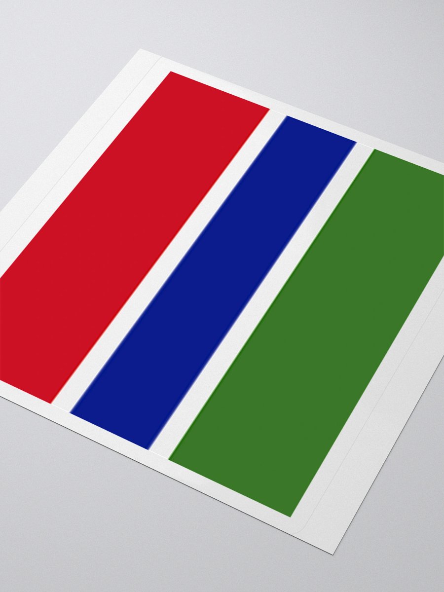 Gambia Flag Sticker | Wavy River Design | Durable Vinyl | 3 Sizes product image (7)