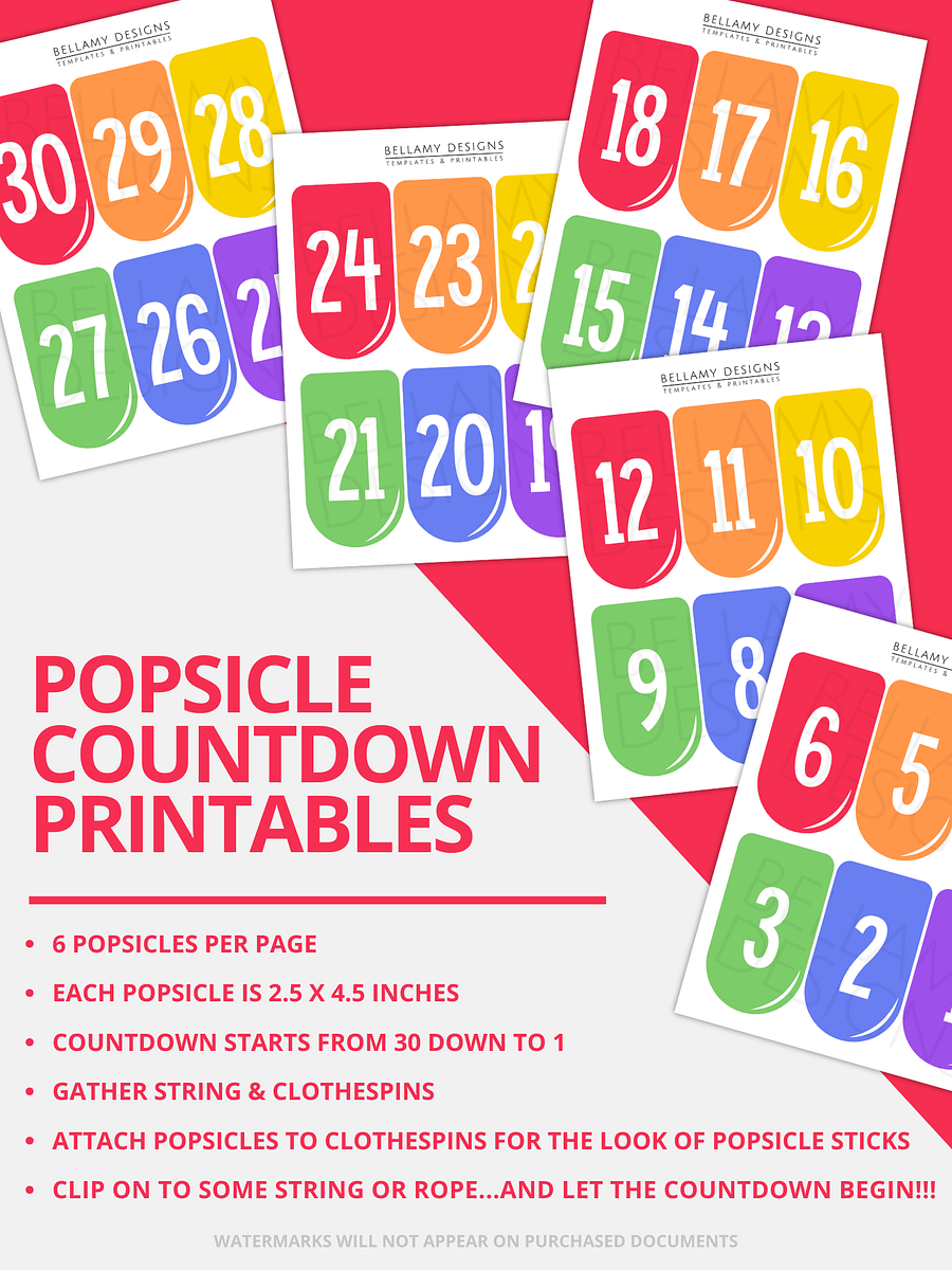 Last Day of School Countdown Printable product image (3)