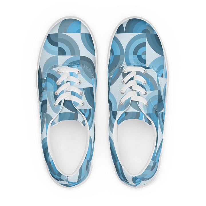 Ethereal Blue Geometric Canvas Shoes product image (1)