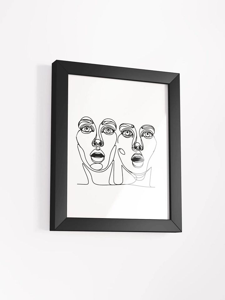 Shocked Women Faces LIne Art Matte Poster product image (2)