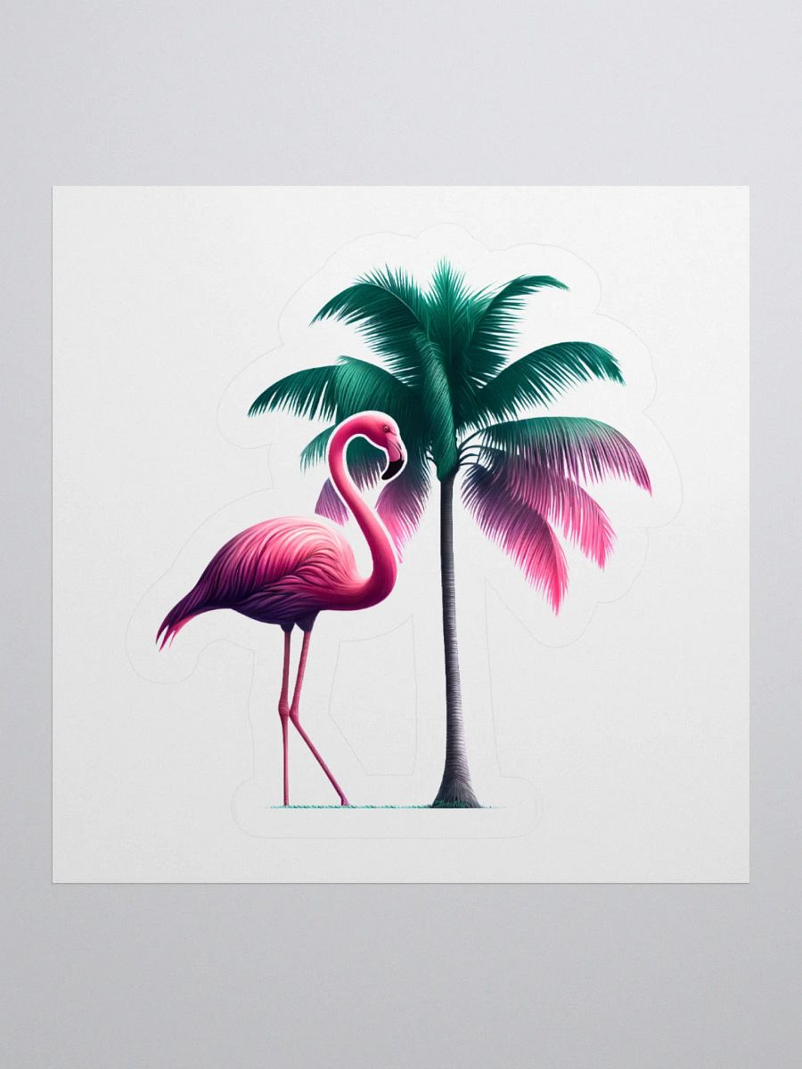 Flamingo Palm Tree Sticker product image (2)