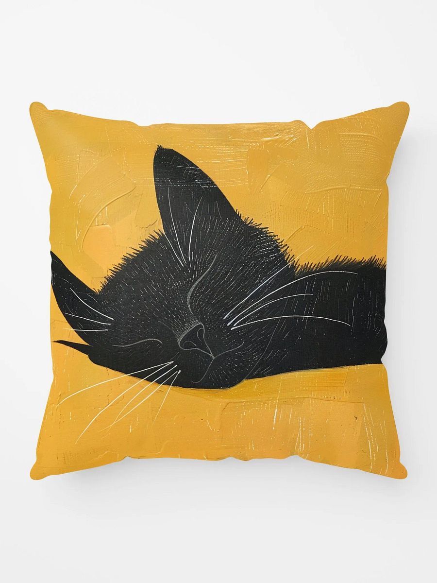 All-Over Print Basic Pillow by Sublicolor-Sweet Sleeping Black Cat product image (5)