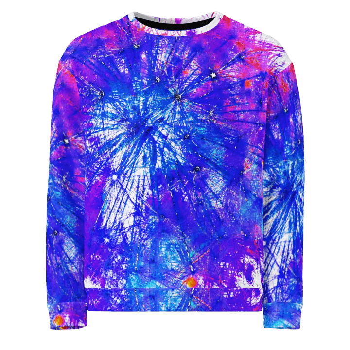 Abstract Bright Neon Dandelion Seeds Unisex Sweatshirt product image (1)