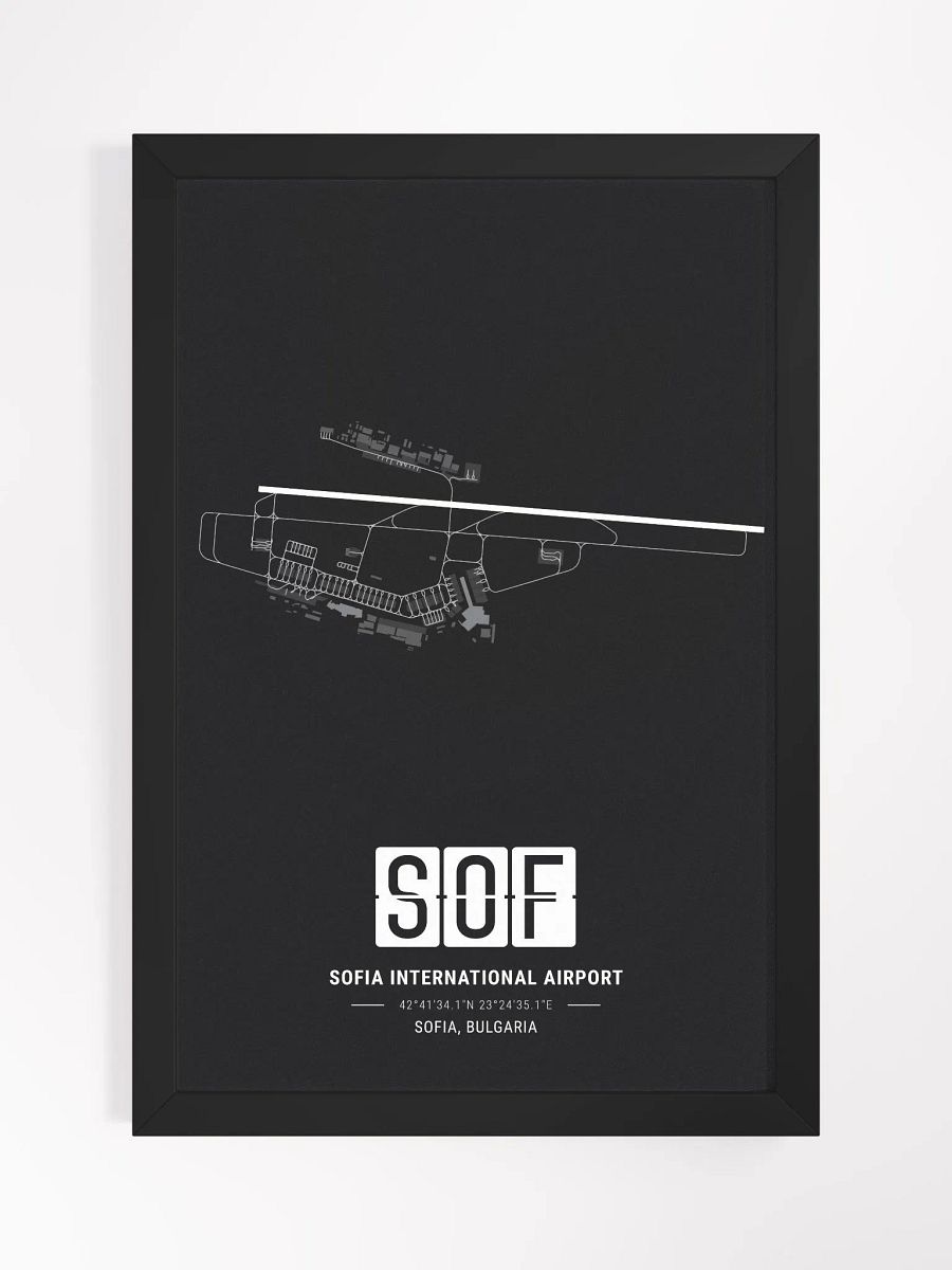 Framed Airport SOF Premium Map On Matt Paper product image (1)