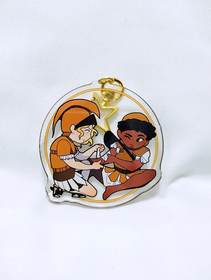 Achilles and Patroclus Double-Sided Acrylic Charm product image (2)