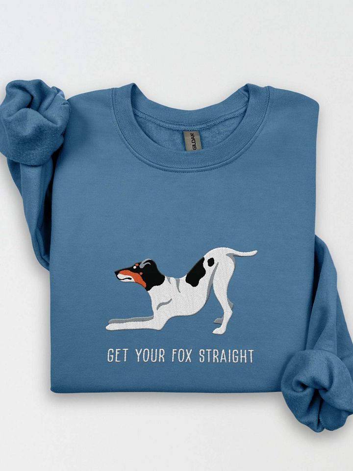 Get Your Fox Straight Sweatshirt (Embroidered) of a Smooth Fox Terrier(Tricolor) product image (1)