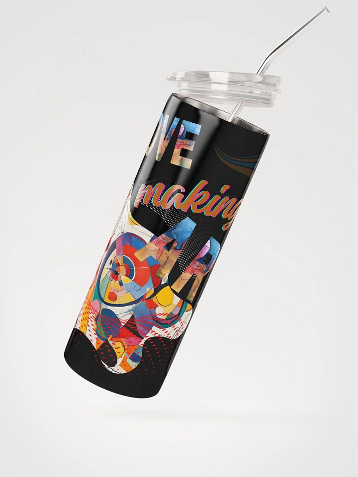 stainless steel tumbler kadinsky inspired design for the artist. 'Love making Art'  Perfect gift for  colleague, friend who loves arty things product image (2)