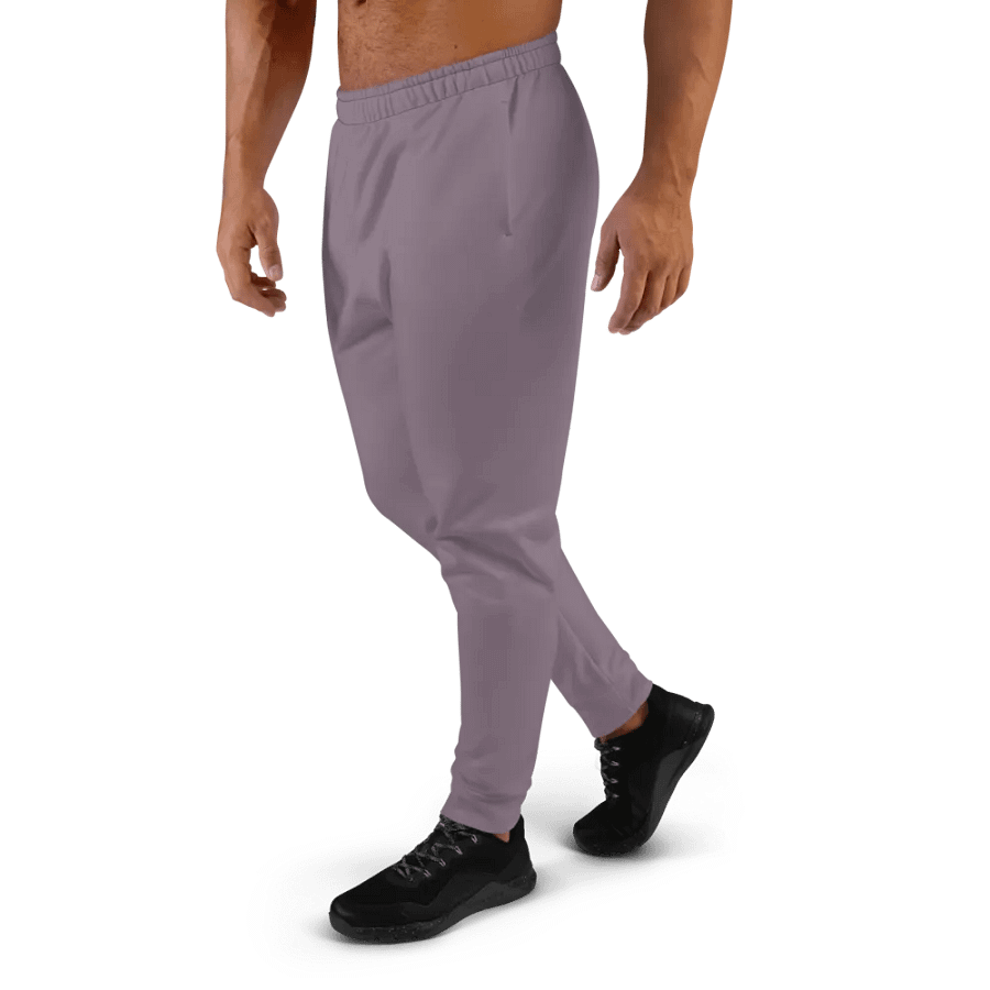 Plain Faded Orchid Grey Soft Summer Recycled Polyester Premium Men's Joggers by Treasure Pie product image (2)