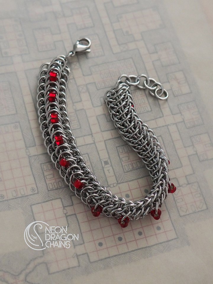 Infernal Dragonback Bracelet / Halloween OOAK product image (1)