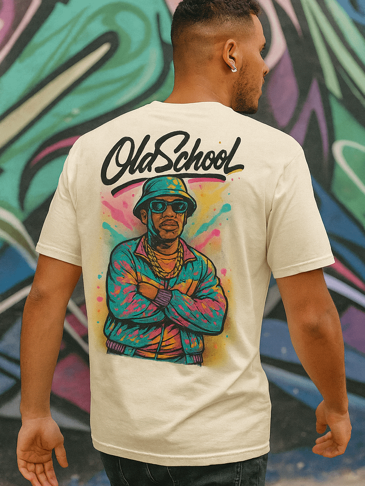 Old School Hip Hop T-Shirt – Retro Urban Graffiti Style Design product image (2)