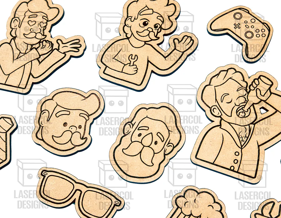 Father's Day Paint Kit DIY Cut Outs Set 1 & 2 - Laser Cut Files product image (5)