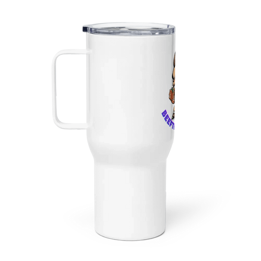 Cheers to Beefy: Sip with a Side of Support Travel Mug with Handle product image (2)