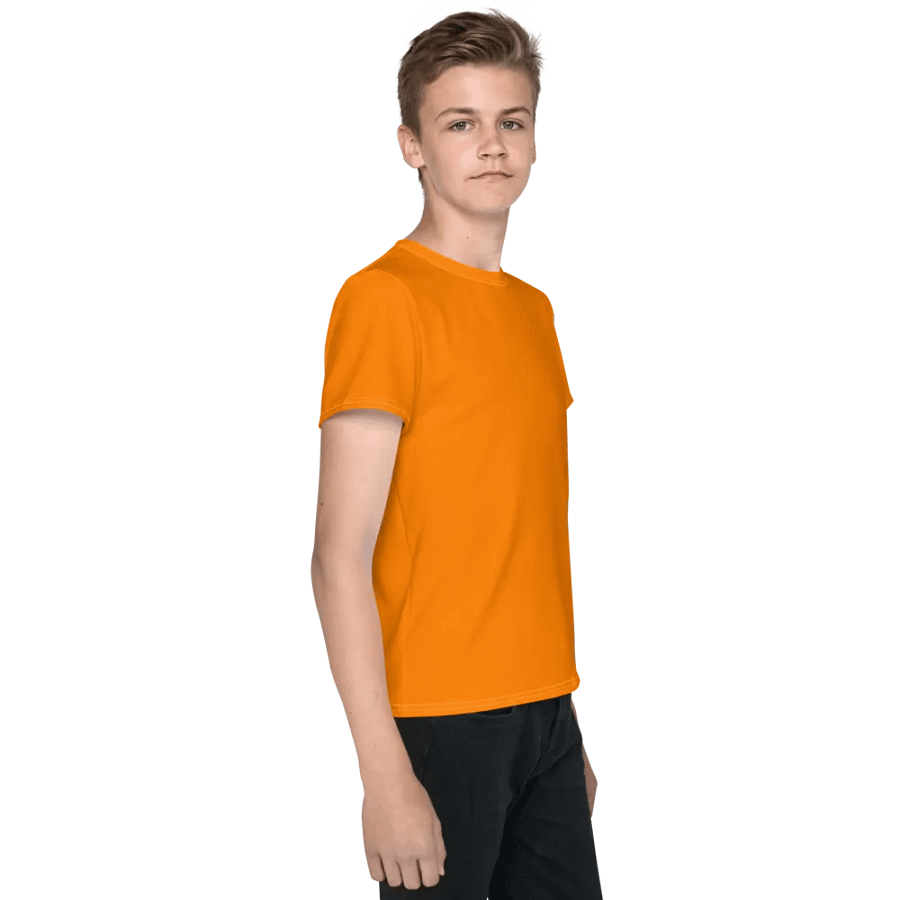 Youth Plain Color Orange T-Shirt product image (4)