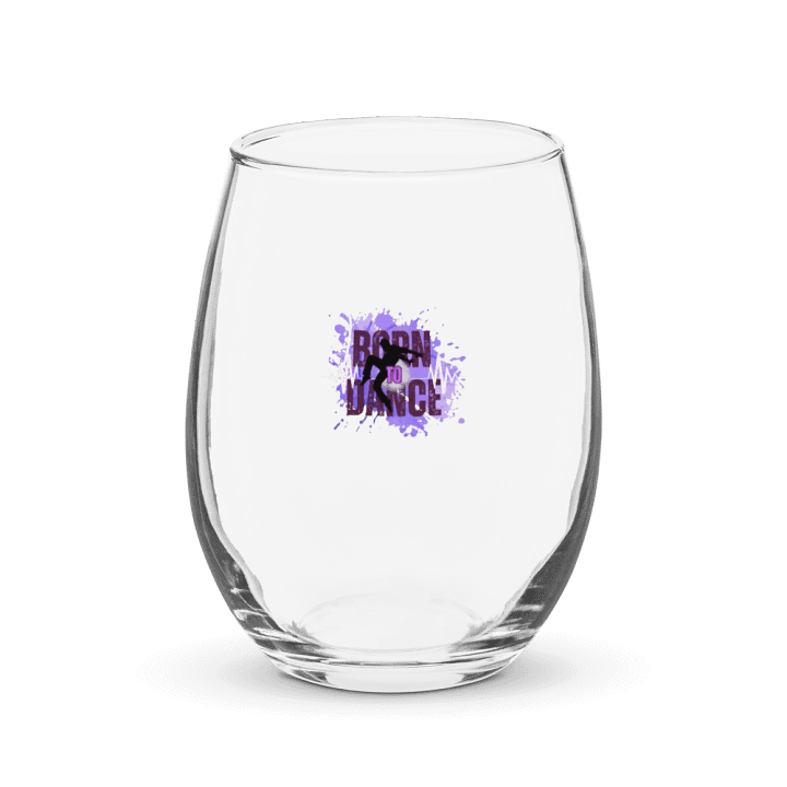 Born to Dance His Silhouette Tiny Print Reverie Stemless Wine Glass product image (1)