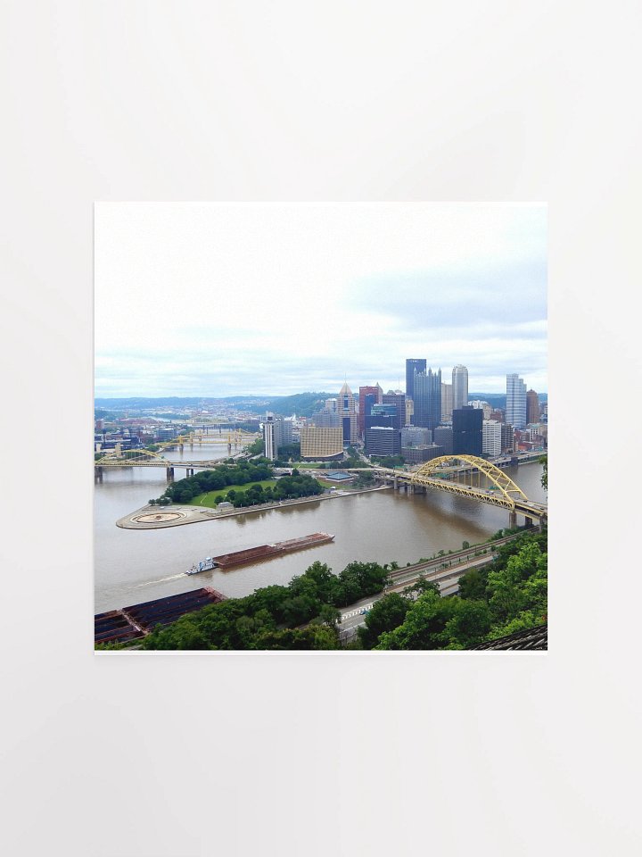 Pittsburgh - City with barge - Poster/Print product image (1)