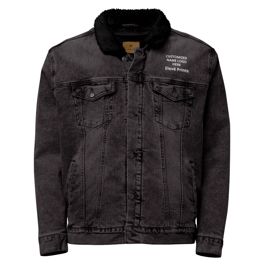 Personalized Denim Sherpa Jacket - Eco-Friendly Custom Outerwear product image (1)