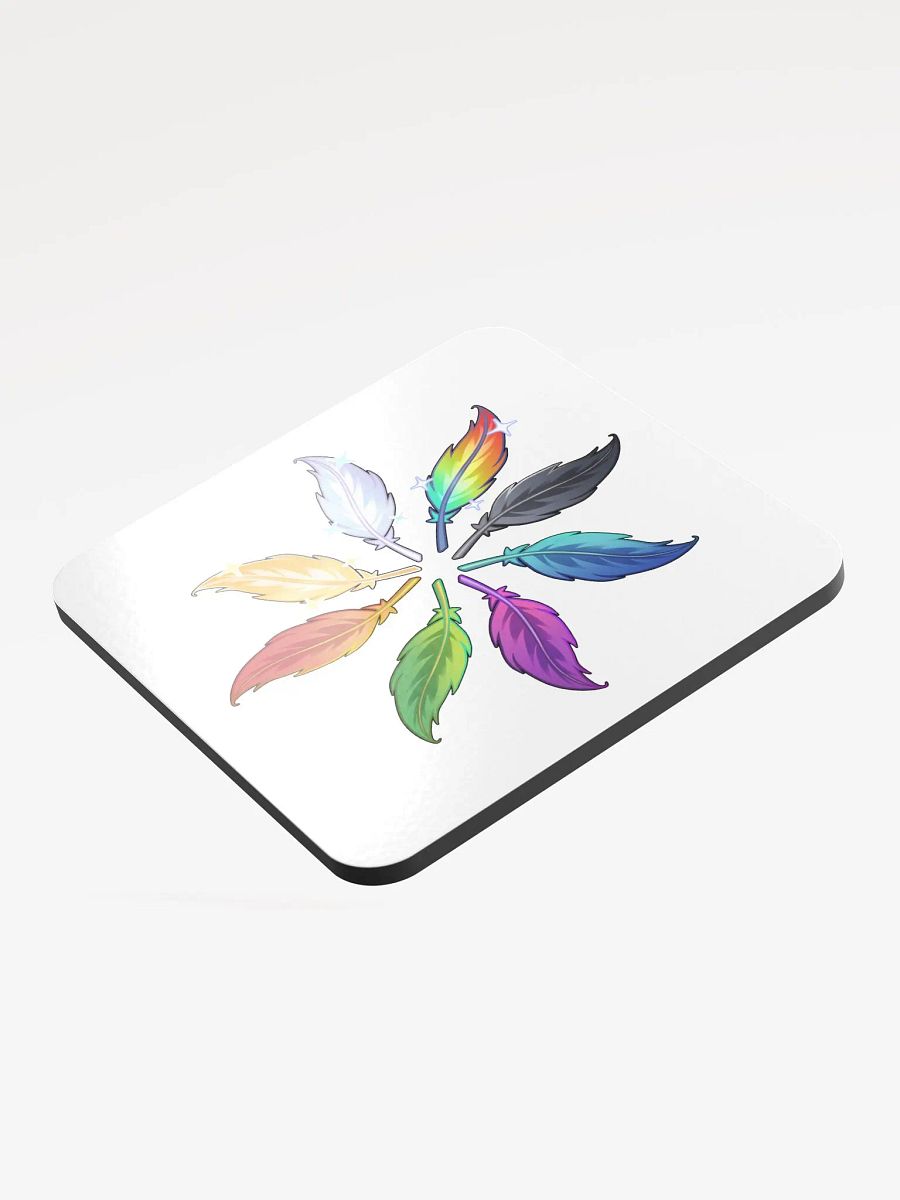 Circle of Feathers Coaster (White) product image (3)