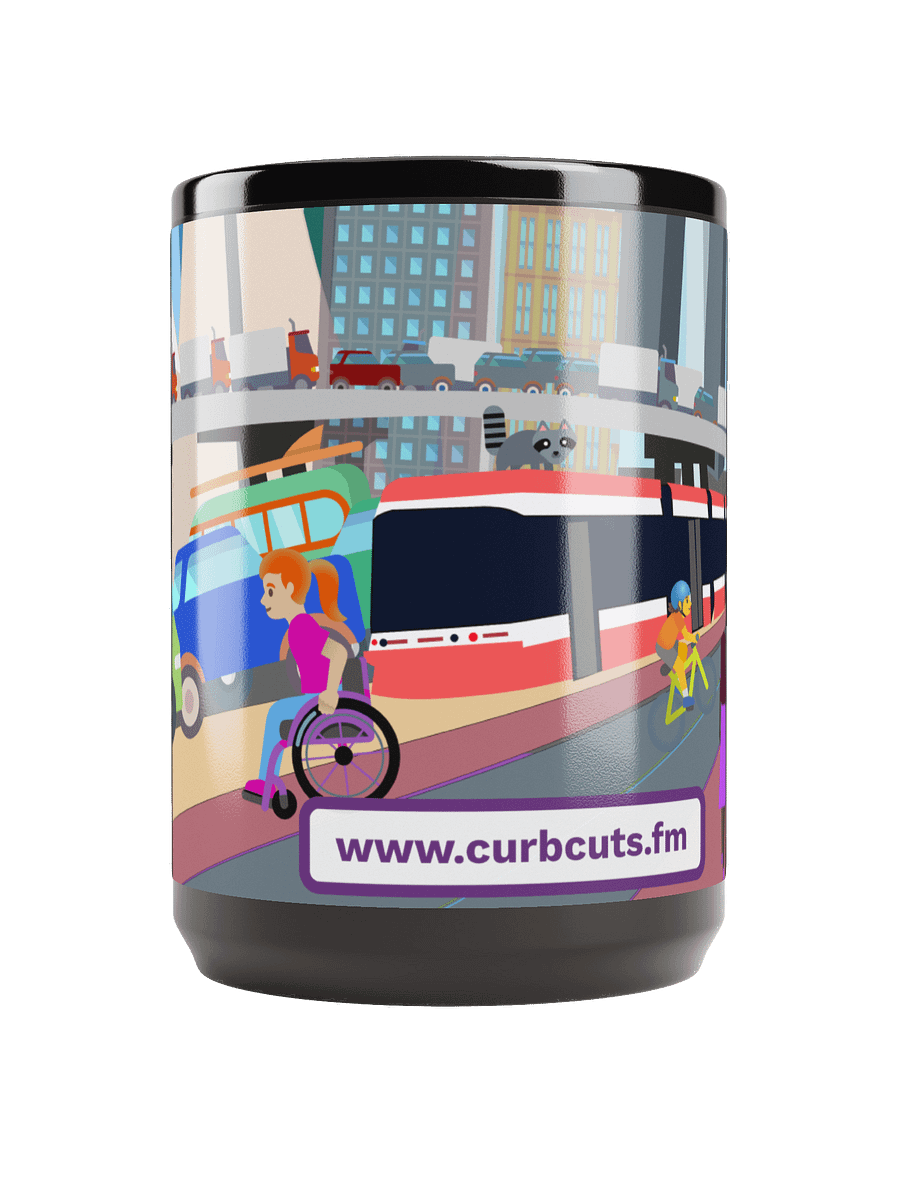 Curb Cuts and Conversations - Queen's Quay Mug - Large 440ml/15oz Glossy Black product image (2)