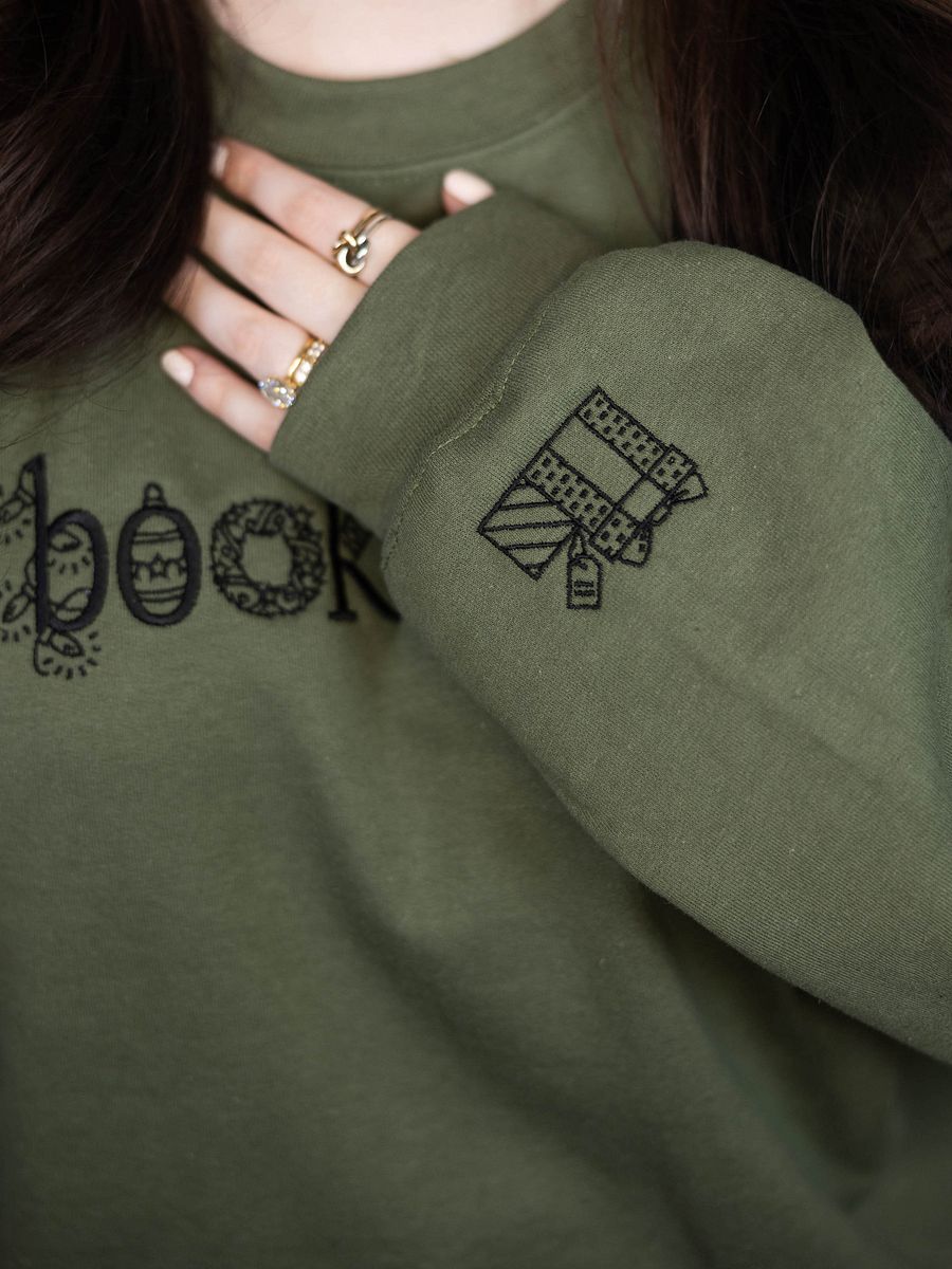 Winter Bookworm Embroidered Sweatshirt product image (3)