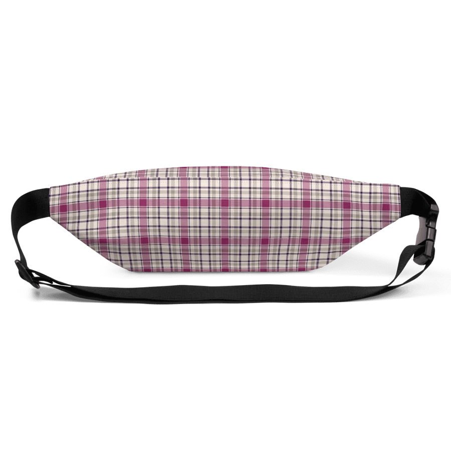 Magenta and Gray Plaid Fanny Pack product image (4)