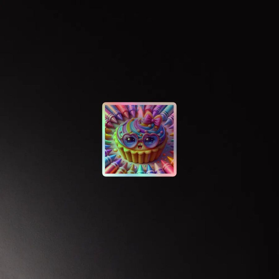 Whimsical Cupcake Holographic Sticker Set product image (2)