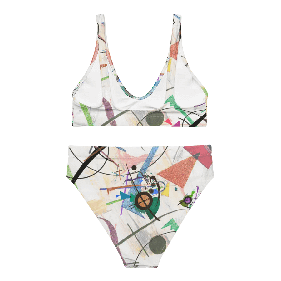 Abstract Lithographic Pattern Design High Waisted Bikini - V1 product image (1)