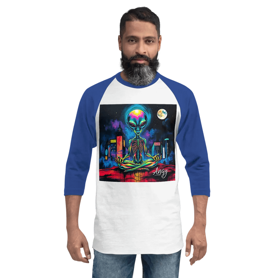 Neon Zen Alien Raglan Tee product image (2)