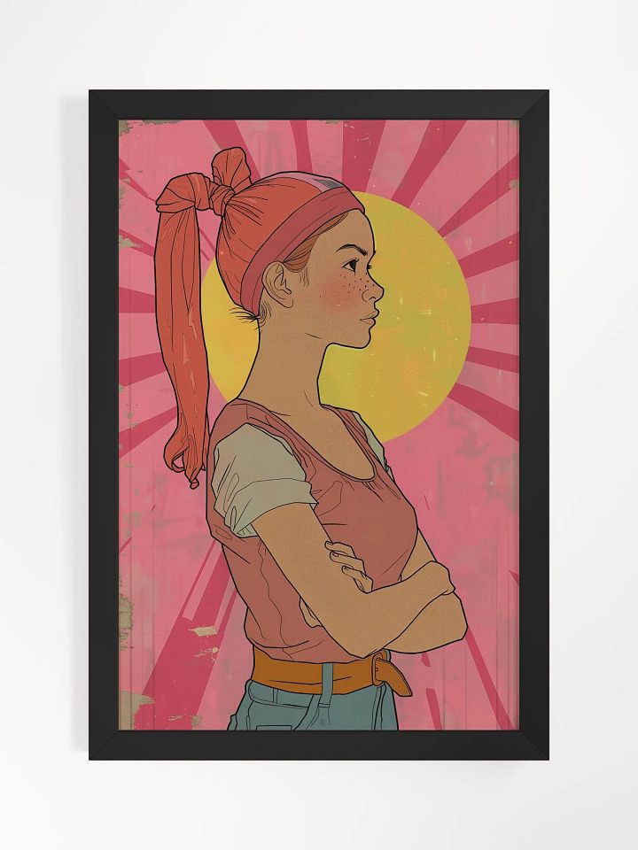 Fierce and Fearless: Pop Art Rebel Girl Framed Poster product image (1)