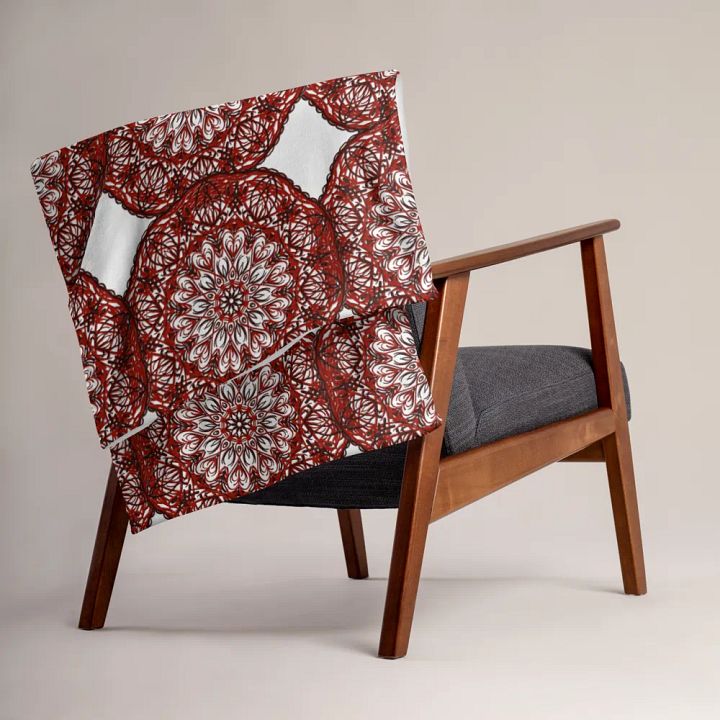 Lace of Crimson Throw Blanket product image (1)