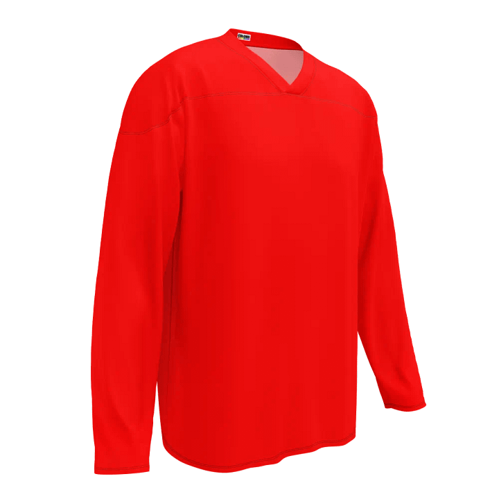 Plain Color Red Hockey Fan Jersey product image (1)